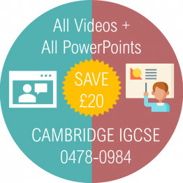 Cambridge IGCSE videos and PPs combined (0478-0984)